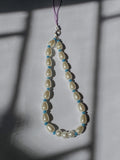 pearl turquoise crystal phone charm